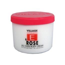 Crema de corp cu Vitamina E si Trandafir, Village Cosmetics, 500 ml cu comanda online
