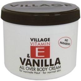 Crema de corp cu Vitamina E si Vanilie, Village Cosmetics, 500 ml cu comanda online