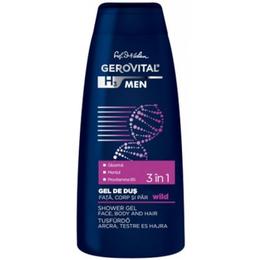 Gel de Dus 3 in 1 Fata, Corp si Par – Gerovital H3 Men Shower Gel Face Body and Hair – Wild, 400ml cu comanda online