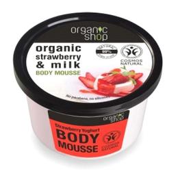 Mousse Corporal cu Extracte de Capsuni si Lapte Strawberry Yoghurt Organic Shop