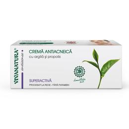 Crema Antiacneica cu Argila si Propolis Vivanatura, 20 ml cu comanda online