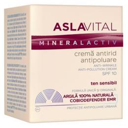 Crema Antirid Antipoluare SPF 10 – Aslavital Mineralactiv Anti-Wrinkle Anti-Pollution Cream, 50ml cu comanda online