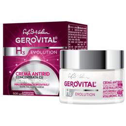 Crema Antirid Concentrata cu Acid Hialuronic - Gerovital H3 Evolution Anti-Wrinkle Concentrated Cream with Hyaluronic Acid