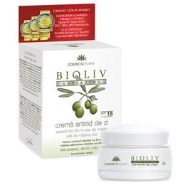 Crema Antirid de Zi SPF 15 Bioliv Antiaging Cosmetic Plant, 50ml cu comanda online