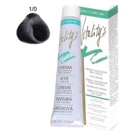 Crema Coloranta Permanenta – Vitality's Linea Capillare Dye Cream, nuanta 1/0 Raven Black, 100ml cu comanda online