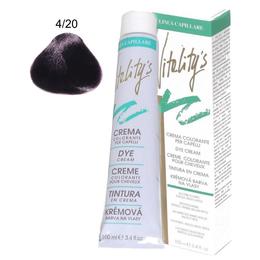 Crema Coloranta Permanenta – Vitality's Linea Capillare Dye Cream, nuanta 4/20 Violet Chestnut, 100ml cu comanda online