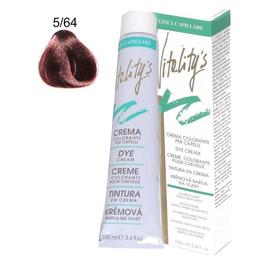 Crema Coloranta Permanenta – Vitality's Linea Capillare Dye Cream, nuanta 5/64 Light Copper Mahogany Chestnut, 100ml cu comanda online