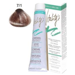 Crema Coloranta Permanenta – Vitality's Linea Capillare Dye Cream, nuanta 7/1 Blond Chestnut, 100ml cu comanda online