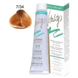 Crema Coloranta Permanenta – Vitality's Linea Capillare Dye Cream, nuanta 7/34 Golden Blond Copper, 100ml cu comanda online