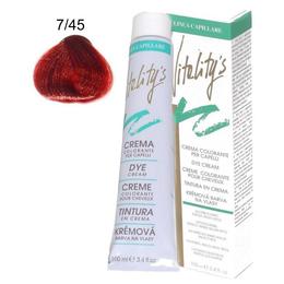 Crema Coloranta Permanenta – Vitality's Linea Capillare Dye Cream, nuanta 7/45 Deep Medium Red, 100ml cu comanda online