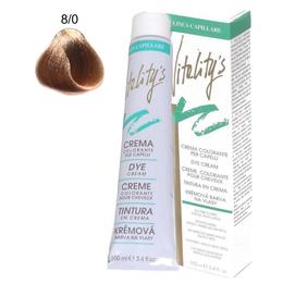 Crema Coloranta Permanenta – Vitality's Linea Capillare Dye Cream, nuanta 8/0 Light Blond, 100ml cu comanda online