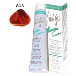 Crema Coloranta Permanenta – Vitality's Linea Capillare Dye Cream, nuanta 8/46 Light Deep Red, 100ml cu comanda online