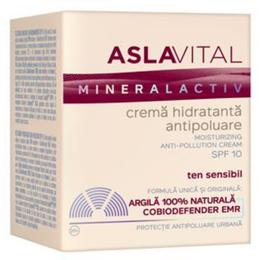 Crema Hidratanta Antipoluare SPF 10 – Aslavital Mineralactiv Moisturizing Anti-Pollution Cream, 50ml cu comanda online