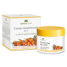 Crema Vitaminizanta de Zi cu Ulei de Catina si Masline Cosmetic Plant, 50ml cu comanda online