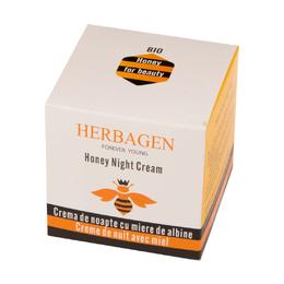 Crema de Noapte cu Miere de Albine Bio Herbagen, 50 g cu comanda online