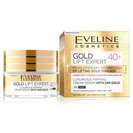 Crema luxurianta de intinerire Eveline Cosmetics Gold Lift Expert cu aur de 24K 40+ 50ml cu comanda online