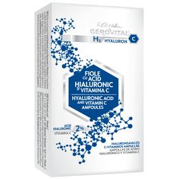 Fiole cu Acid Hialuronic – Gerovital H3 Hyaluron C Hyaluronic Acid and Vitamin C Ampoules, 10 fiole x 2ml cu comanda online