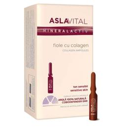Fiole cu Colagen – Aslavital Mineralactiv Collagen Ampoules, 10 fiole x 2ml cu comanda online