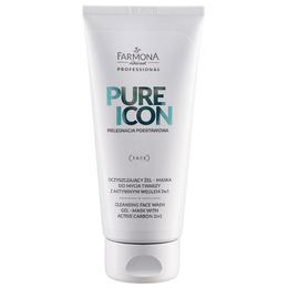 Gel-Masca pentru Curatare cu Carbune Activ 2 in 1 - Farmona Pure Icon Cleansing Face Wash Gel Mask with Active Carbon 2 in 1