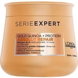 Masca Reparatoare Aurie pentru Par Deteriorat - L'Oreal Professionnel Absolut Repair Gold Quinoa + Protein Resurfacing Golden Masque