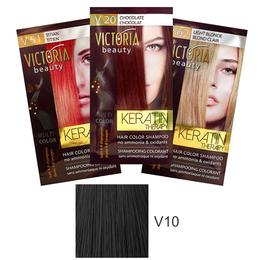 Sampon Nuantator cu Keratina Camco Victoria Beauty Keratin Therapy, nuanta V10 Black, 40ml cu comanda online