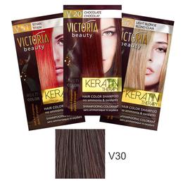 Sampon Nuantator cu Keratina Camco Victoria Beauty Keratin Therapy, nuanta V30 Coffee, 40ml cu comanda online