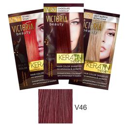 Sampon Nuantator cu Keratina Camco Victoria Beauty Keratin Therapy, nuanta V46 Cherry, 40ml cu comanda online