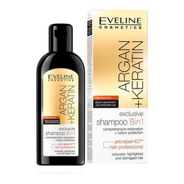Sampon de par, Eveline Cosmetics, 8 in 1 Argan + Keratina, 150 ml cu comanda online