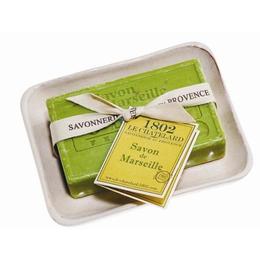 Set Cadou Savoniera Sapun Natural Marsilia 100g Exfoliant Masline Olives Le Chatelard 1802 cu comanda online