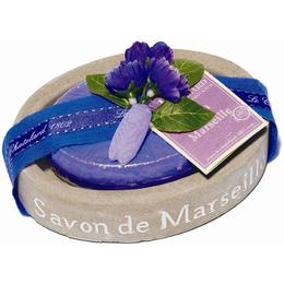 Set Cadou Savoniera Sapun Natural Marsilia 100g Oval Violete Mure Le Chatelard 1802 cu comanda online