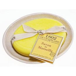 Set Cadou Savoniera Sapun Natural Marsilia Oval 100g Verveine Citron Le Chatelard 1802 cu comanda online