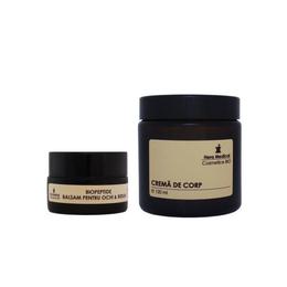Set Duo Piele Uscata, Hera Medical Cosmetice BIO, 2 buc: Biopeptide balsam pentru ochi & riduri 20 ml, crema de corp 120 ml cu comanda online