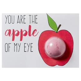Set cadou Felicitare cu bila de baie efervescenta 40g + plic You Are the Apple Of My Eye
