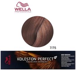 Vopsea Crema Permanenta – Wella Professionals Koleston Perfect ME+ Deep Browns, nuanta 7/75 Blond Mediu Maro Mahon cu comanda online
