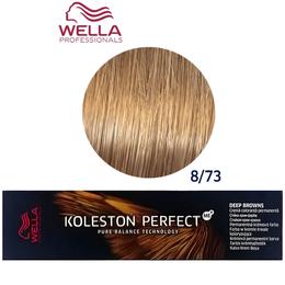 Vopsea Crema Permanenta – Wella Professionals Koleston Perfect ME+ Deep Browns, nuanta 8/73 Blond Deschis Maro Auriu cu comanda online