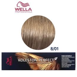 Vopsea Crema Permanenta – Wella Professionals Koleston Perfect ME+ Pure Naturals, nuanta 8/01 Blond Deschis Natural Cenusiu cu comanda online