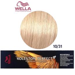 Vopsea Crema Permanenta – Wella Professionals Koleston Perfect ME+ Rich Naturals, nuanta 10/31 Blond Luminos Auriu Cenusiu cu comanda online