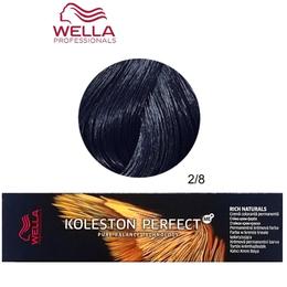 Vopsea Crema Permanenta – Wella Professionals Koleston Perfect ME+ Rich Naturals, nuanta 2/8 Negru Albastrui cu comanda online