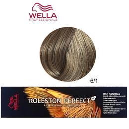 Vopsea Crema Permanenta – Wella Professionals Koleston Perfect ME+ Rich Naturals, nuanta 6/1 Blond Inchis Cenusiu cu comanda online