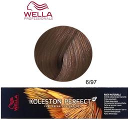 Vopsea Crema Permanenta – Wella Professionals Koleston Perfect ME+ Rich Naturals, nuanta 6/97 Blond Inchis Albastru Maro cu comanda online