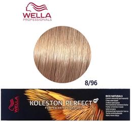 Vopsea Crema Permanenta – Wella Professionals Koleston Perfect ME+ Rich Naturals, nuanta 8/96 Blond Deschis Perlat Violet cu comanda online