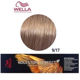 Vopsea Crema Permanenta – Wella Professionals Koleston Perfect ME+ Rich Naturals, nuanta 9/17 Blond Luminos Cenusiu Castaniu cu comanda online