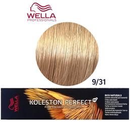 Vopsea Crema Permanenta – Wella Professionals Koleston Perfect ME+ Rich Naturals, nuanta 9/31 Blond Foarte Deschis Auriu Cenusiu cu comanda online