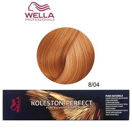 Vopsea Crema Permanenta – Wella Professionals Koleston Perfect Pure Naturals, nuanta 8/04 Blond Deschis Roscat Natural cu comanda online