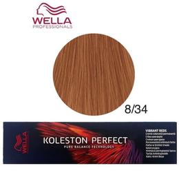 Vopsea Crema Permanenta – Wella Professionals Koleston Perfect Vibrant Reds, nuanta 8/34 Blond Deschis Auriu Aramiu cu comanda online