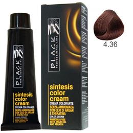 Vopsea Crema fara Amoniac – Black Professional Line Sintesis Color Cream Ammonia Free, nuanta 4.36 Chestnut, 100ml cu comanda online