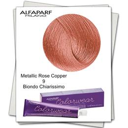 Vopsea Fara Amoniac – Alfaparf Milano Color Wear nuanta 9 Metallic Rose Copper Biondo Chiarissimo cu comanda online