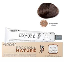 Vopsea Permanenta Fara Amoniac – Alfaparf Milano Precious Nature Ammonia-Free Permanent Hair Color, nuanta 7.1 Biondo Medio Cenere cu comanda online