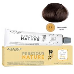 Vopsea Permanenta Fara Amoniac – Alfaparf Milano Precious Nature Ammonia-Free Permanent Hair Color, nuanta 7.3 Biondo Medio Dorato cu comanda online