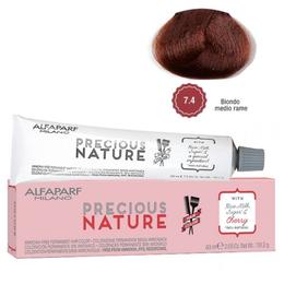 Vopsea Permanenta Fara Amoniac – Alfaparf Milano Precious Nature Ammonia-Free Permanent Hair Color, nuanta 7.4 Biondo Medio Rame cu comanda online